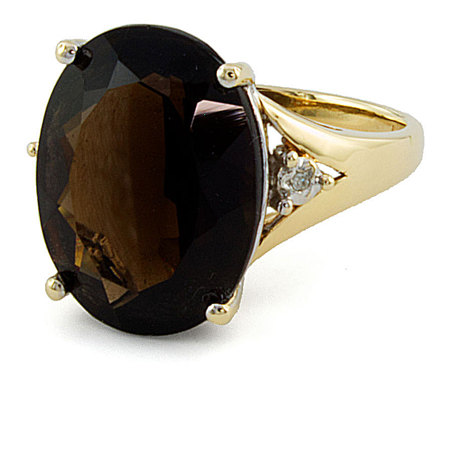 9ct gold Smoky Quartz Ring size M